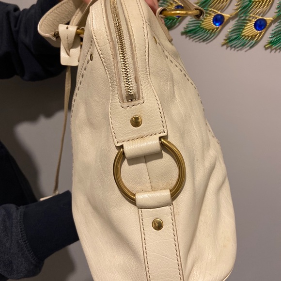 YSL Cream Leather Medium Muse Satchel - Picture 4 of 8